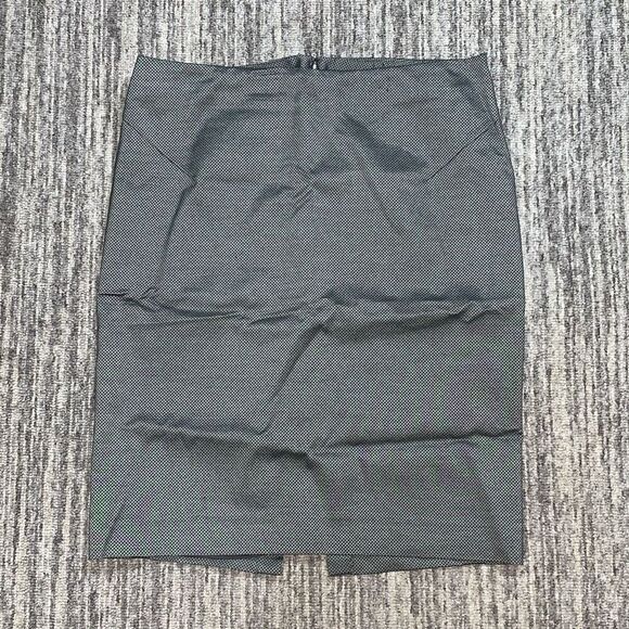 Express Design Studio Womens 6 Pencil Skirt Black Diamond Pattern Lined‎ Slit - Picture 1 of 7
